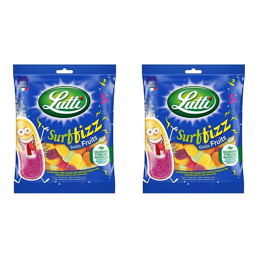 Fruits Lutti Surffizz - 100 g (Lot de 2) pour Enfants en Pleine Activité