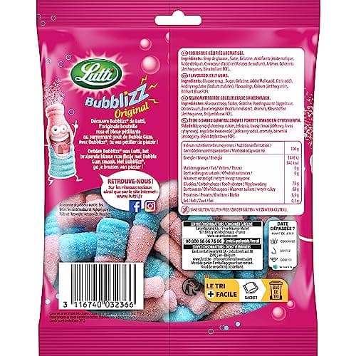 Lutti Bubblizz original 100 G pour enfants en famille lors des fêtes
