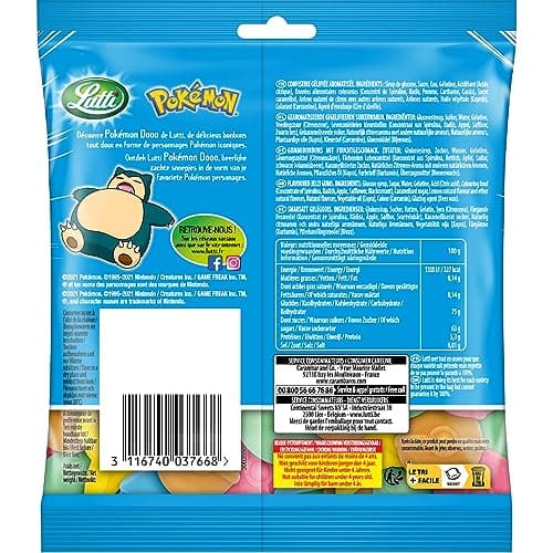Lutti Pokémon Dooo 100 g Lot de 3 - Snacks pour enfants 100g 3-emballages