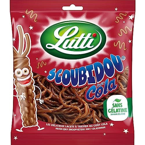 Lutti Scoubidou Cola 200 g pour enfants en fête à la plage ou à la maison functionalities colorées et résistantes