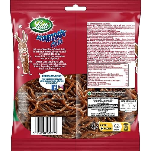 Lutti Scoubidou Cola 200 g pour enfants en fête à la plage ou à la maison functionalities colorées et résistantes