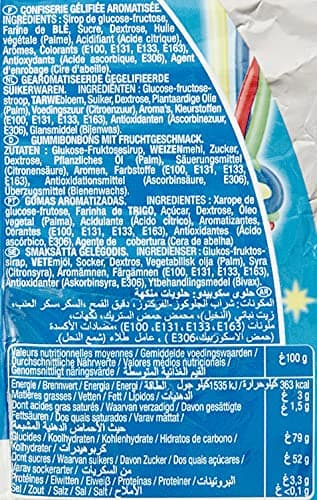 Lutti Scoubidou Bonbons 100 g pour Enfants en Cadeau d'Anniversaire Sorbets Fruités Lot de 2