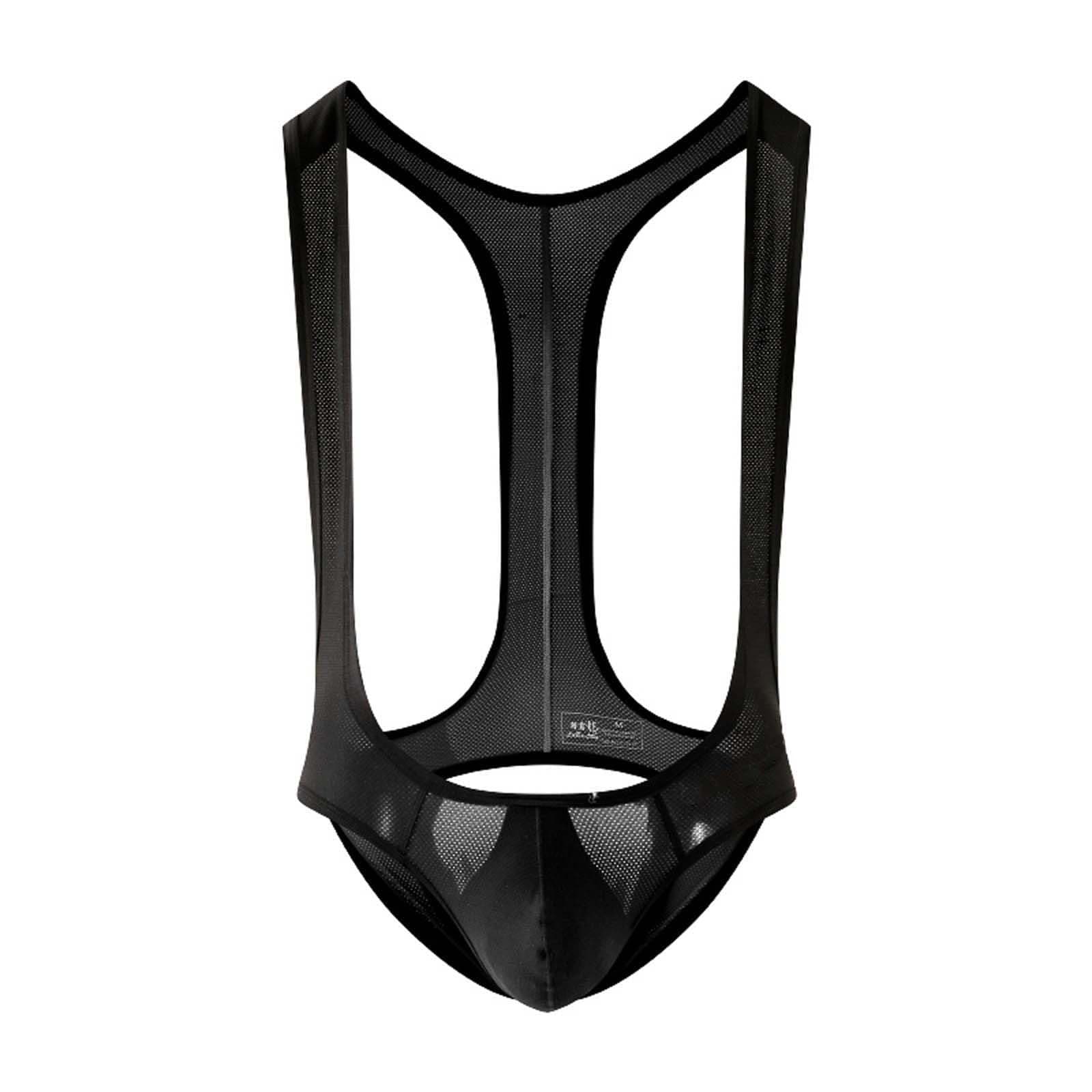 DUHENWU Hommes Sous-vêtements Sexy Stretch V Sling Club Lingerie Bodysuit Mankini