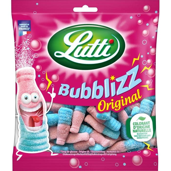 Bonbons Lutti Bubbliz Original 300g pour enfants en fête à la maison ou sur des sorties amusantes