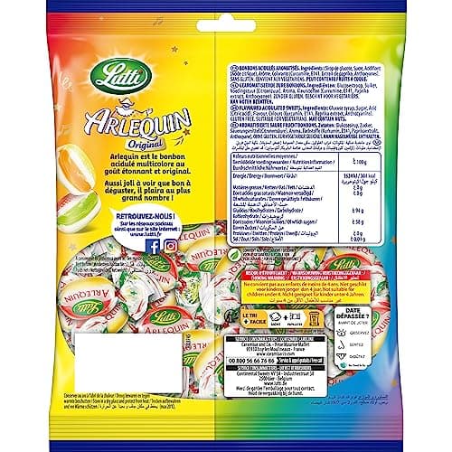 Lutti Arlequin Original 150g - Motif rétro pour enfants - Bébés et enfants - Jouets à jouer à la maison - Grande résista