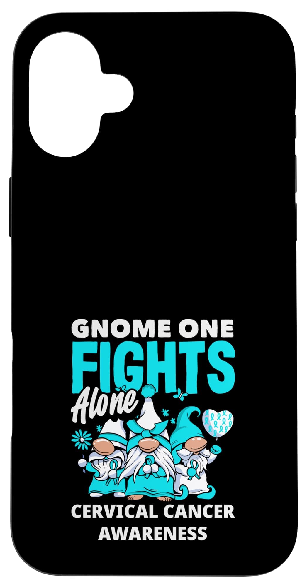 Coque iPhone 16 Plus Lutte Seul Contre Le Cancer du Col Uterin pour Femmes Actives En Dehors