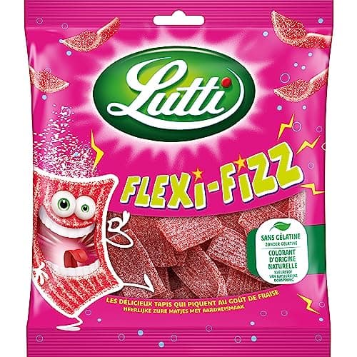 Lutti Fraise Flexi-Fizz Fils Boissons 225 g pour Enfants en Voyage