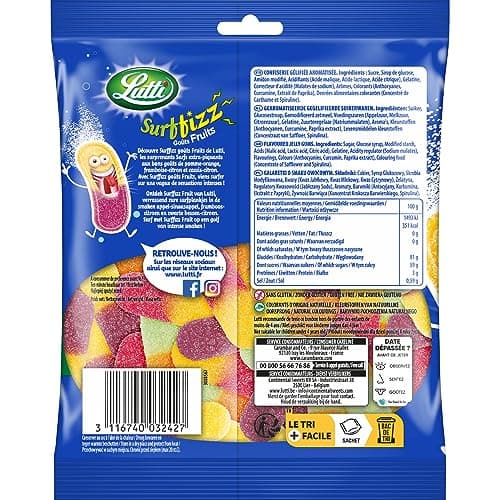 Fruits Lutti Surffizz - 100 g (Lot de 2) pour Enfants en Pleine Activité