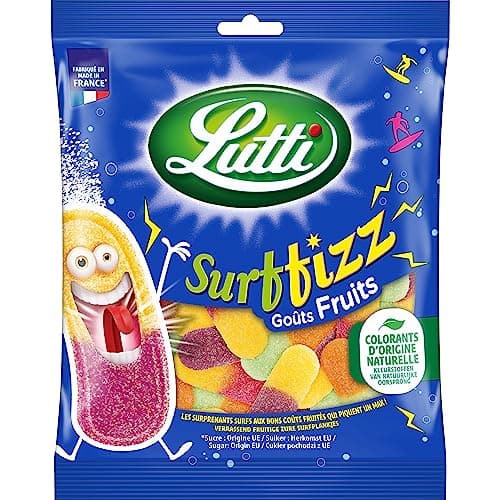 Lutti Surffizz Fruits 100 g - Snacks Sains, Fruits Naturels, Organiques