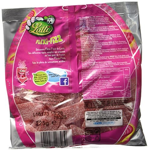 Lutti Flexi Fizz Fraise - Sac à Bulles sans Sucre, Réutilisables pour Popcorn & Biscuits, Lot de 6