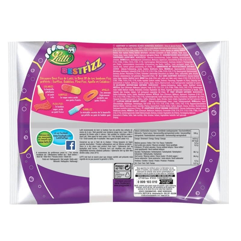Titre SEO optimisé : 
Delices effervescents LUTTI - 350g de pur plaisir sucré | Lot de 3 | Rafraîchissants bonbons effer