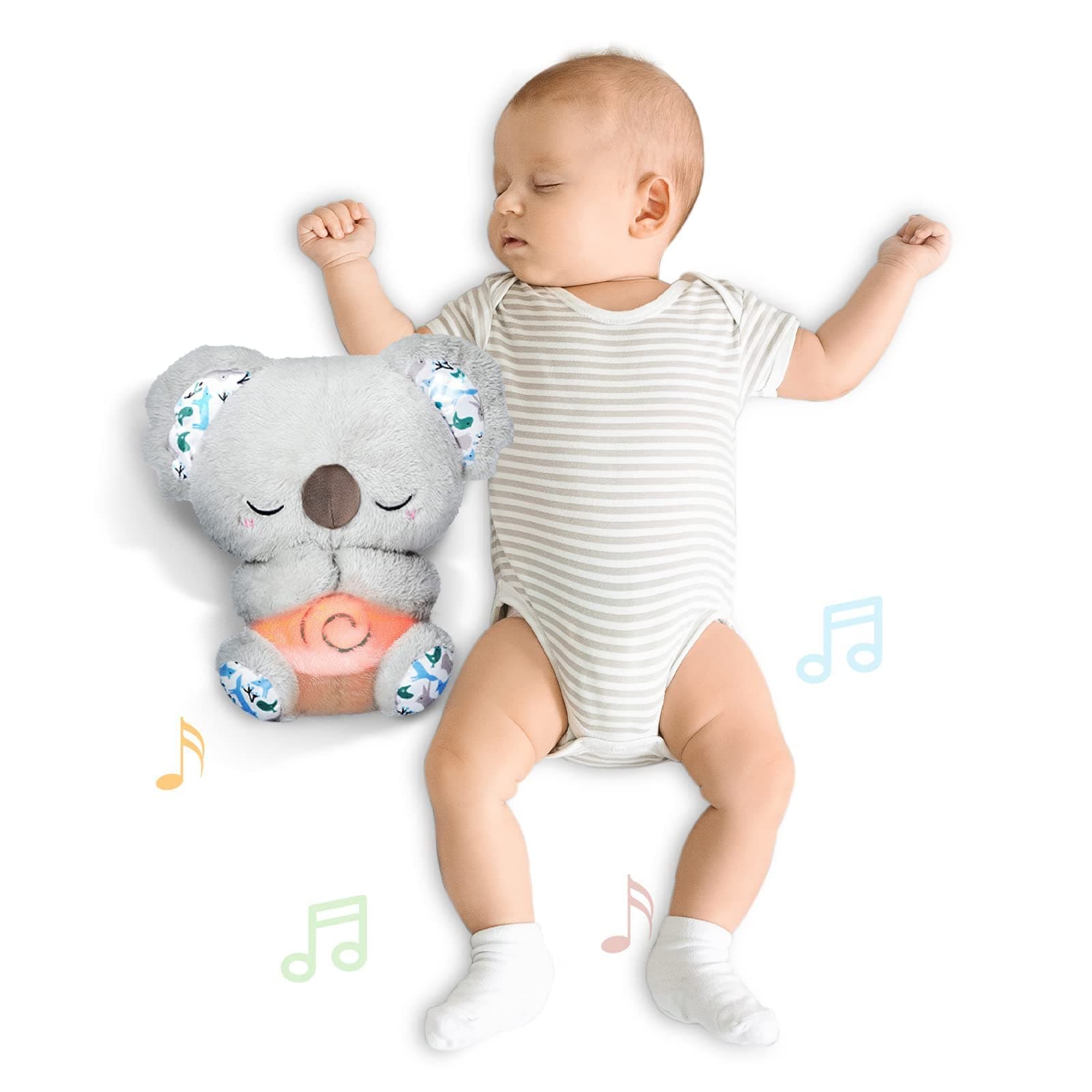 AUBY Soothe 'n' Cuddle Koala - Jouet en Peluche avec 10 Berceuses | Cadeau pour Enfants de 0 à 5 Ans