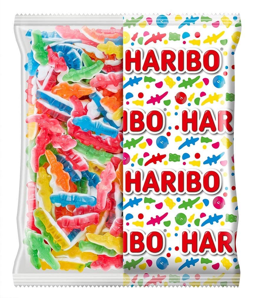 HARIBO Croco Bonbons Gélifiés 2 kg - Sac en Vrac Parfait pour les Enfants et les Partys - Sucrée Classique Économique