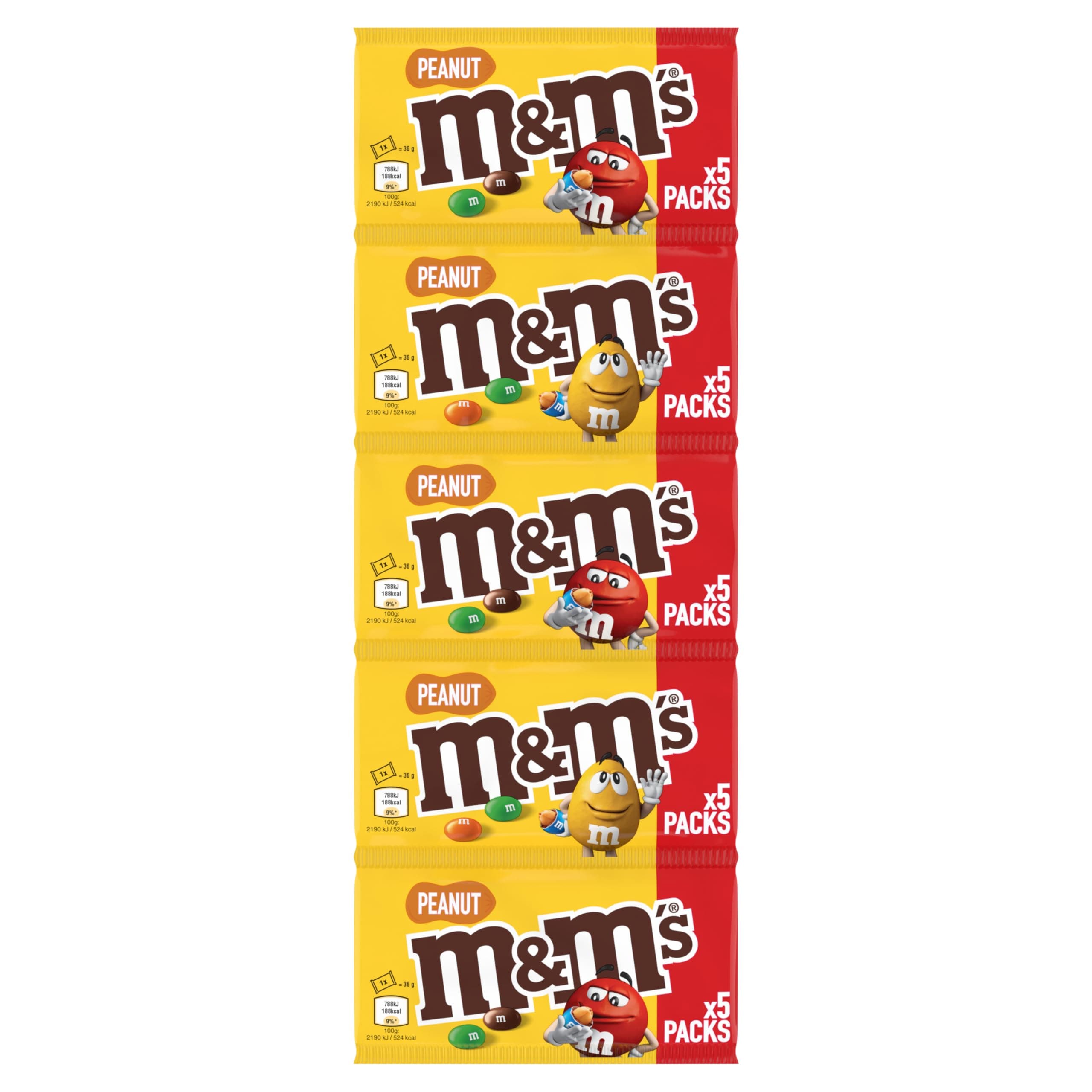 M&M'S PEANUT Bonbons chocolat au lait et cacahuètes | Enfants | Festivités - Délicieuse combinaison sucre et noisette -