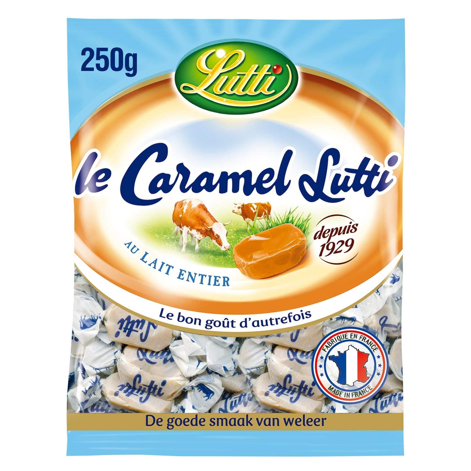 Lutti Le Caramel 250g pour enfants en fête à l'école