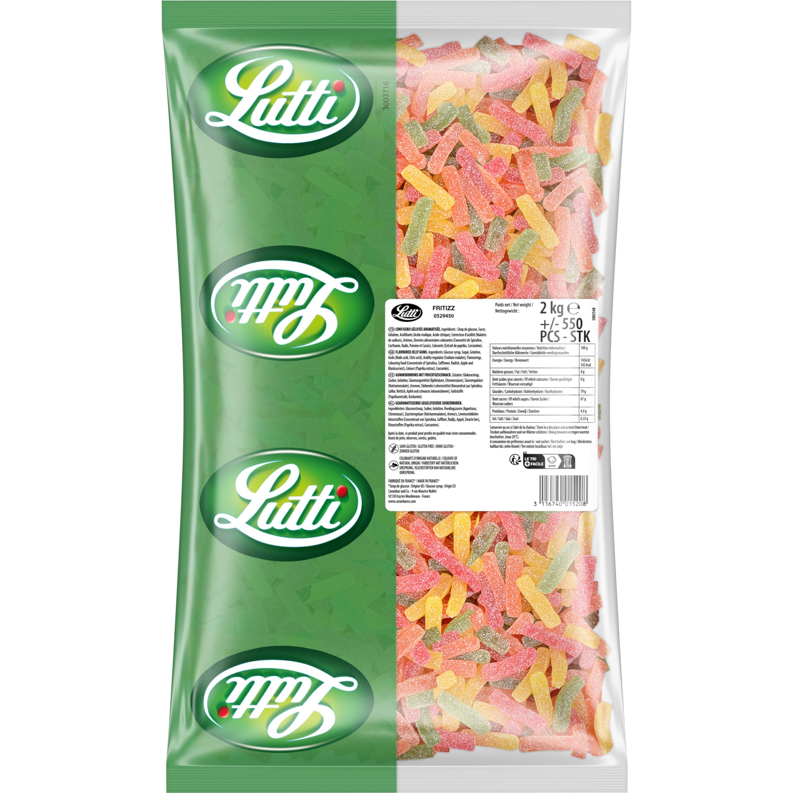 Fritizz 2kg Pâtes épicées sans gluten pour repas rapides en famille