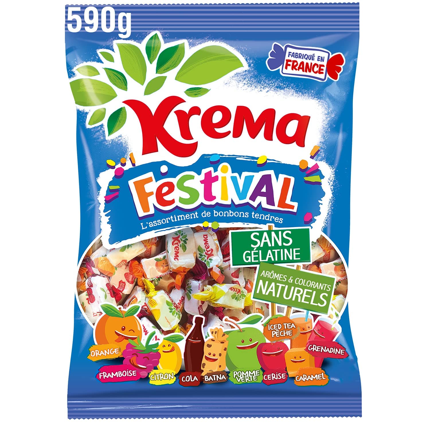 Krema Bonbons Festifs 590 g pour enfants en fête à l'école
