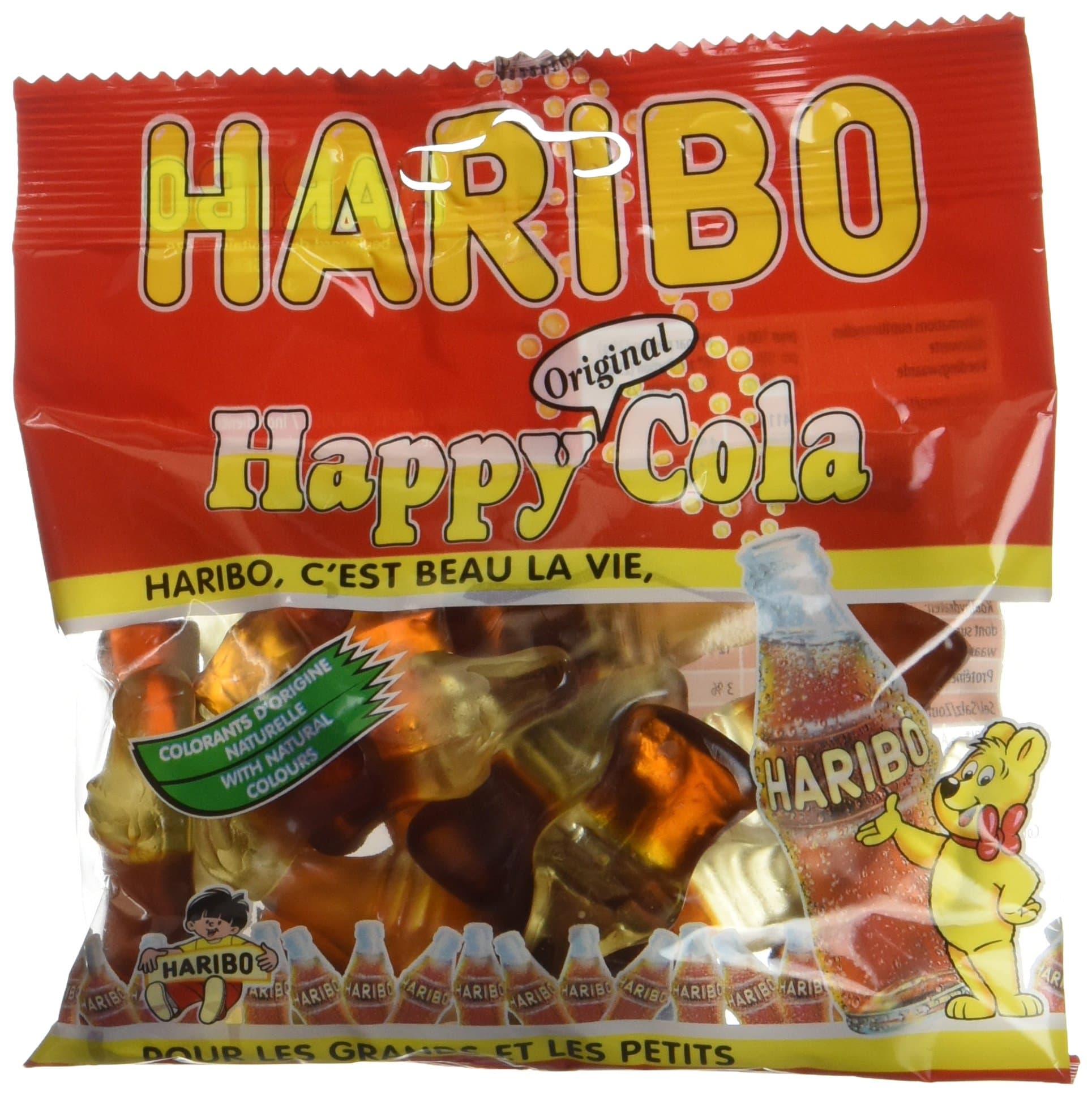 Haribo Joyeuse Cola 120 g - Lot de 10 pièces pour enfants en fête à la plage ou à la maison avec saveur unique et gâteri
