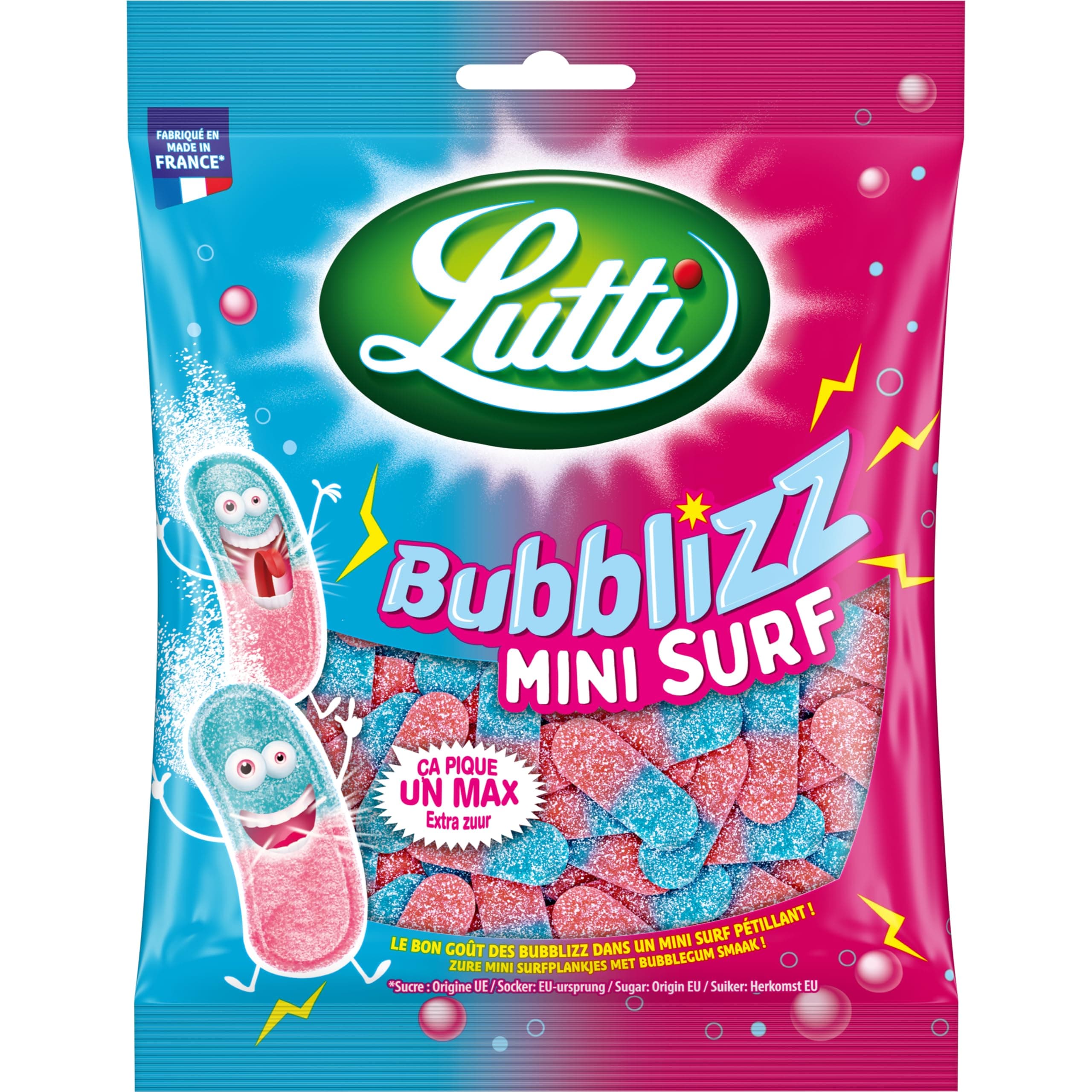 BUBBLIZZ Mini Surf - Lavage Doux Pour Enfants - Formule Hypoallergénique - Grandes Bulles Fun - Poids : 180g