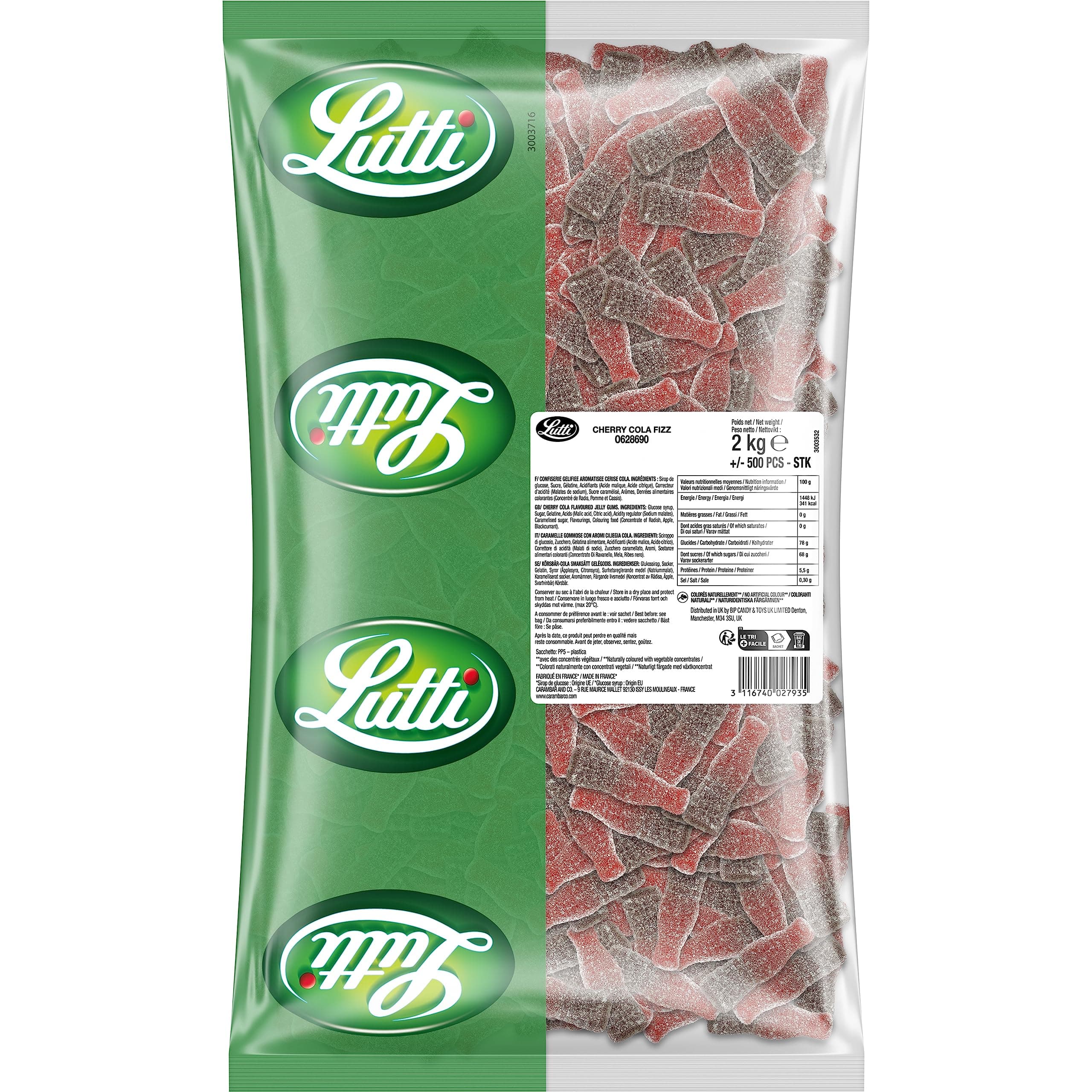 Lutti Cherry Cola Fizz 2 kg pour Adults à la Casa