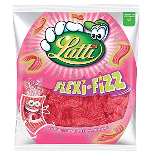 Titre SEO optimisé : LUTTI - Flexi-Fizz Fraise 225g - Lot de 4 - Bonbon Effervescent pour Maux d'estomac - Vendu Par Lot