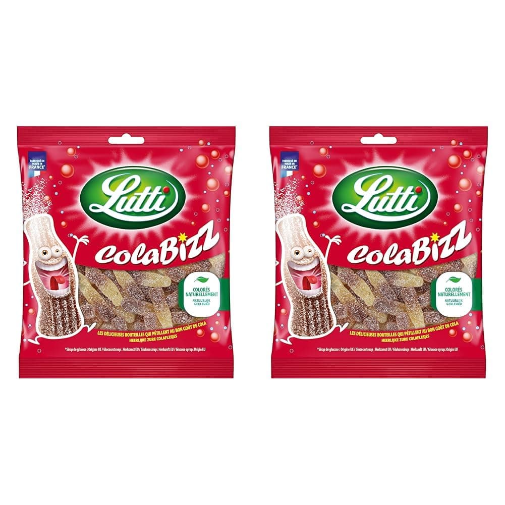 Lutti Colabizz Bonbons Granulés 275 g (Pack de 2) - goût fruité - Faible Engraissement
