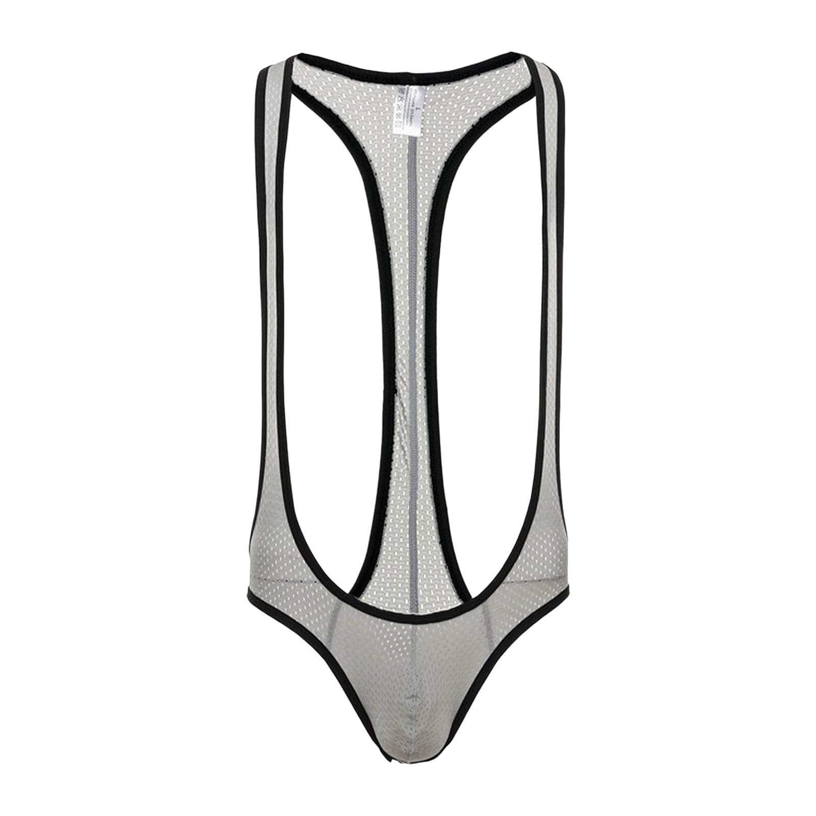 KBOPLEMQ Body Sexy pour Homme - Combinaison Extensible - Mankini Sport - Leotard Bikini
