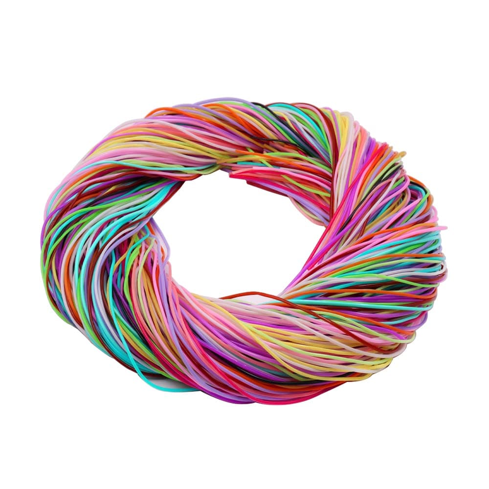 Fil Scoubidou 20 Couleurs, 15 Clips + 15 Porte-Clés en Plastique, Pour Bijouterie et Bricolage DIY, Création Main