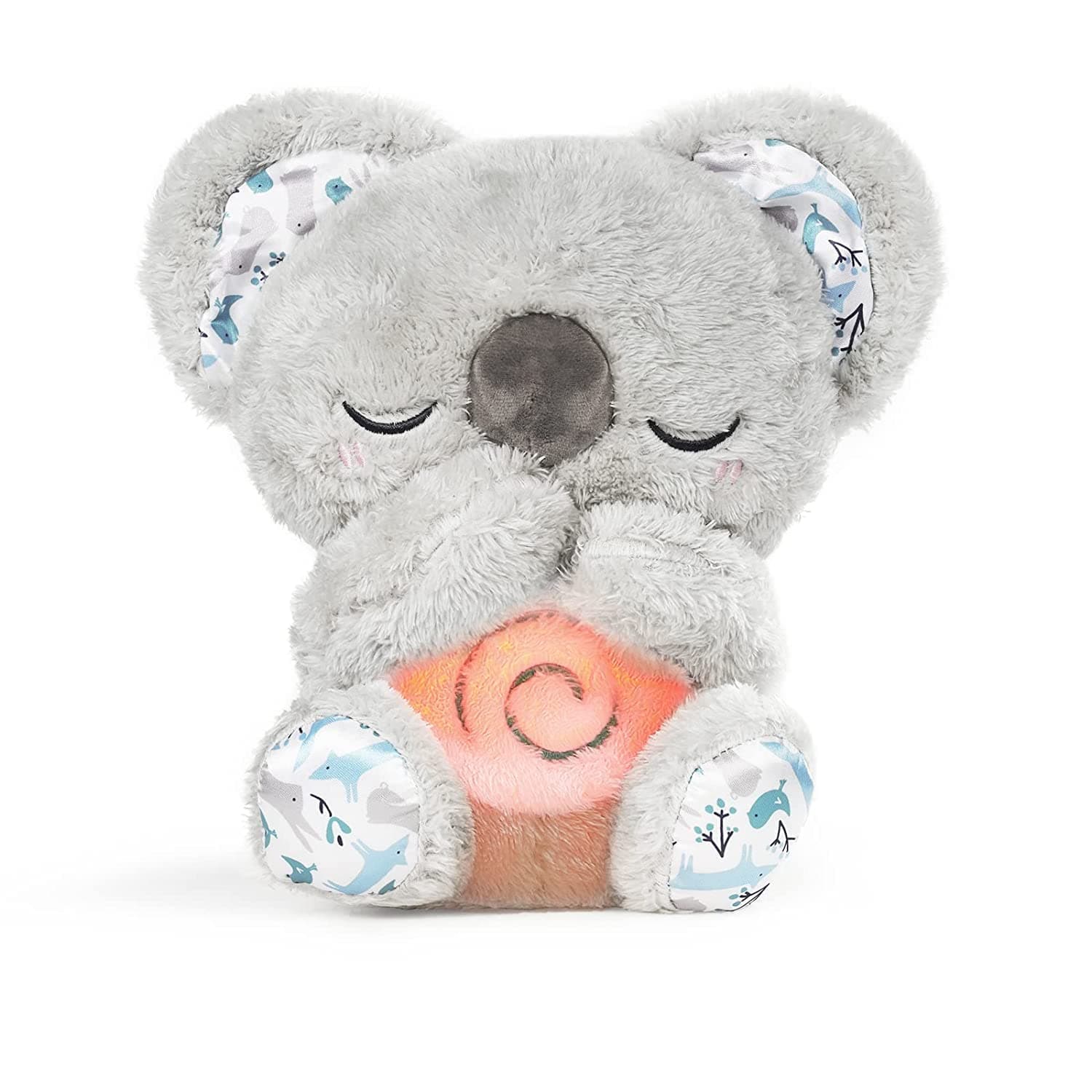 Auby Peluche Koala avec 10 Berceuses Lumineuses et Mouvement Respiratoire - Jouet Apaisant pour Bébés - Cadeau de Naissa