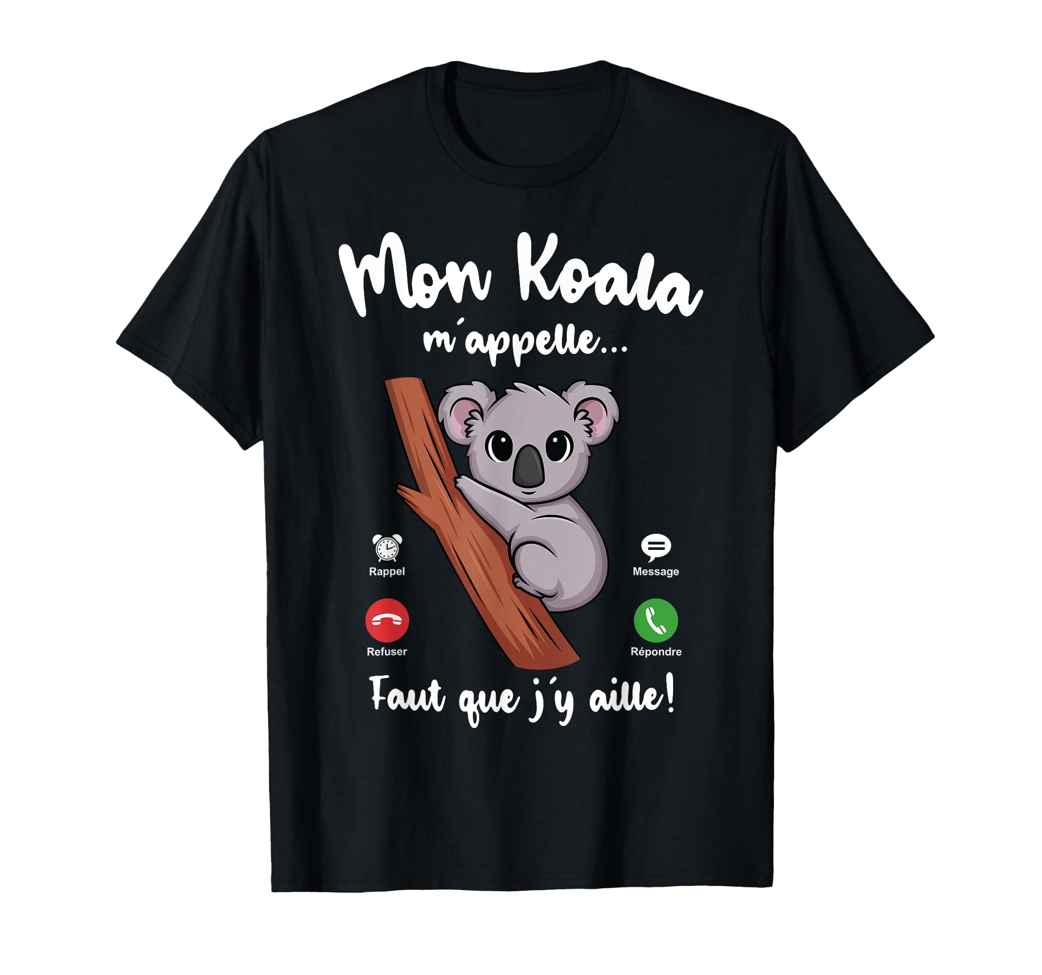 Mon Koala m'appelle Femme T-shirt Humour OEKO-TEX STANDARD 100 Koala Enfant Scène de Classe