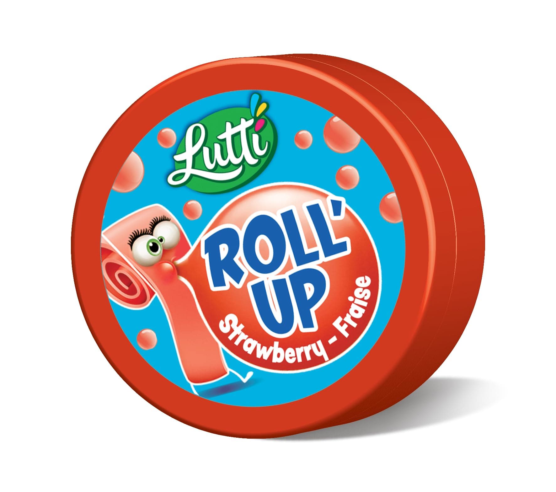 Lutti Roll'Up Fraise 29g -Bonbon fraise roulé -Enfants -Pique-nique et sortie