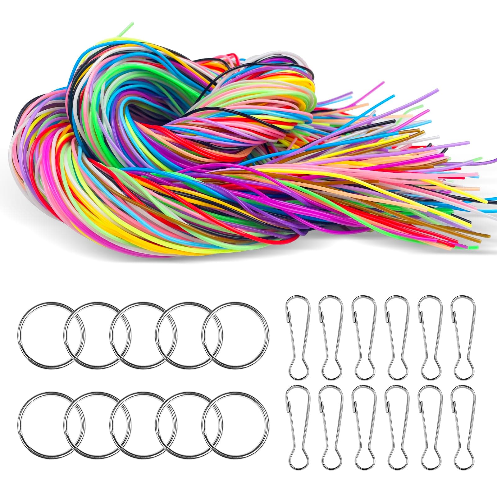 Tekenewbse Scooby Doo Scoubidou Pastel Fil Elastique - Cordon Pailleté pour Brassage Colliers 200 Pcs | Accessoires de M