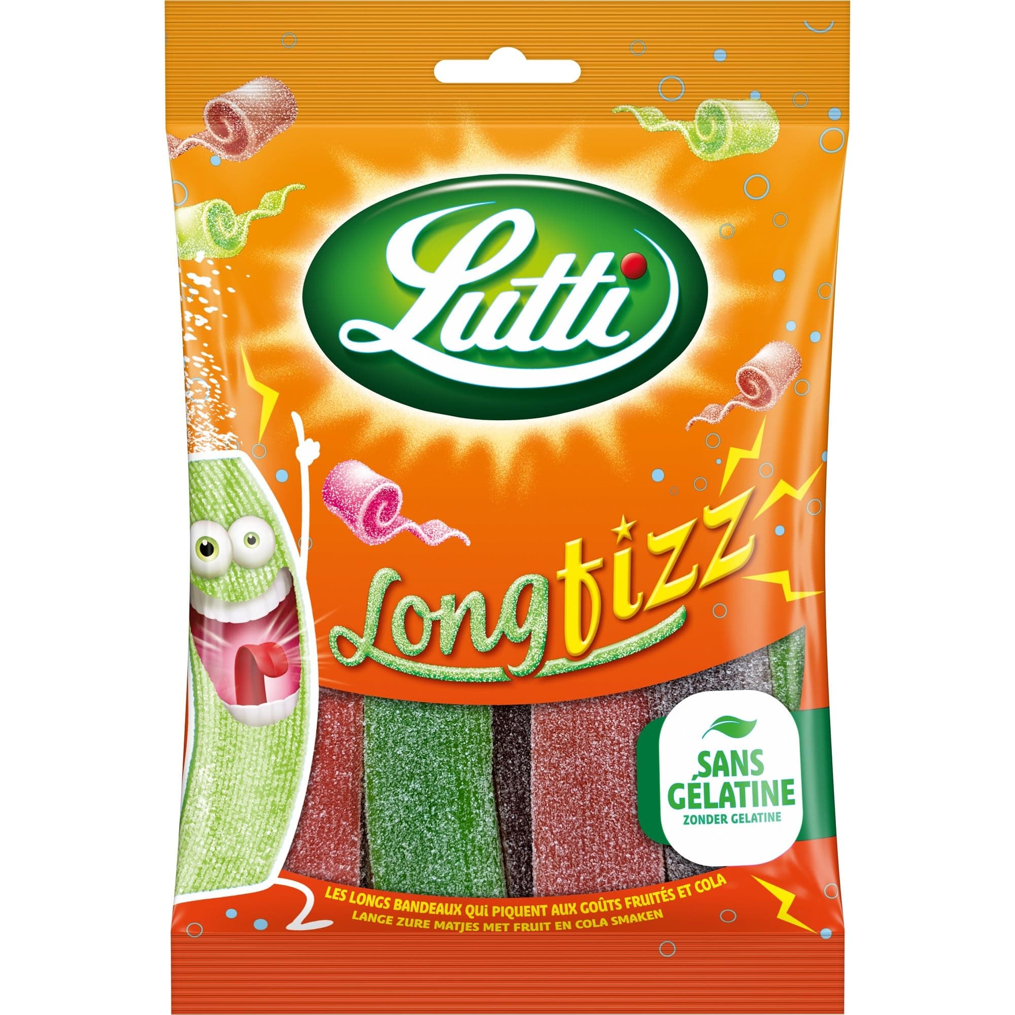 Lutti Long Fizz 200g - comprimés anti-douleur rapides pour usage quotidien, lot de 1igarette Lutti Long Fizz 200g (1 uni