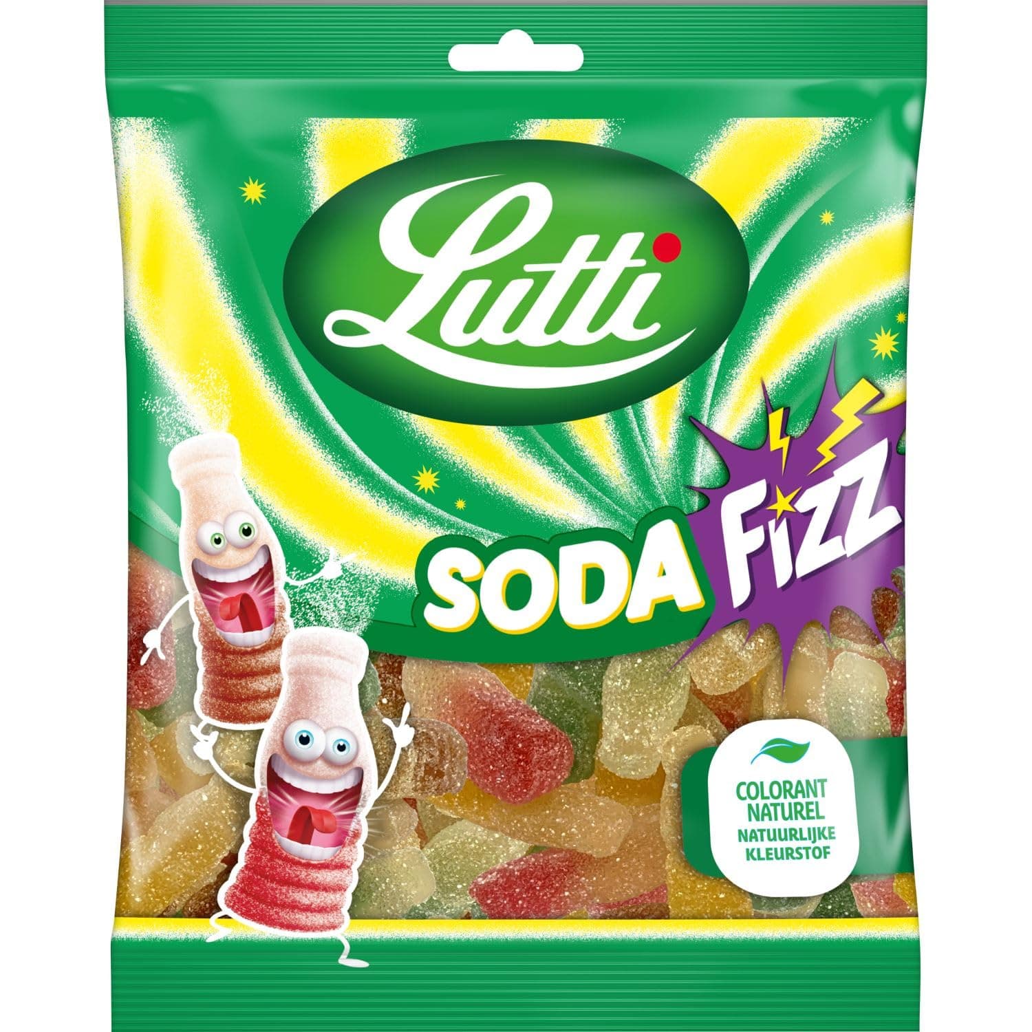 Lutti Sodafizz 180g: Bouteille de Carbonaté pour Enfants | Bonne Valeur pour le Prix | Parfaite pour les Fêtes de Pâques
