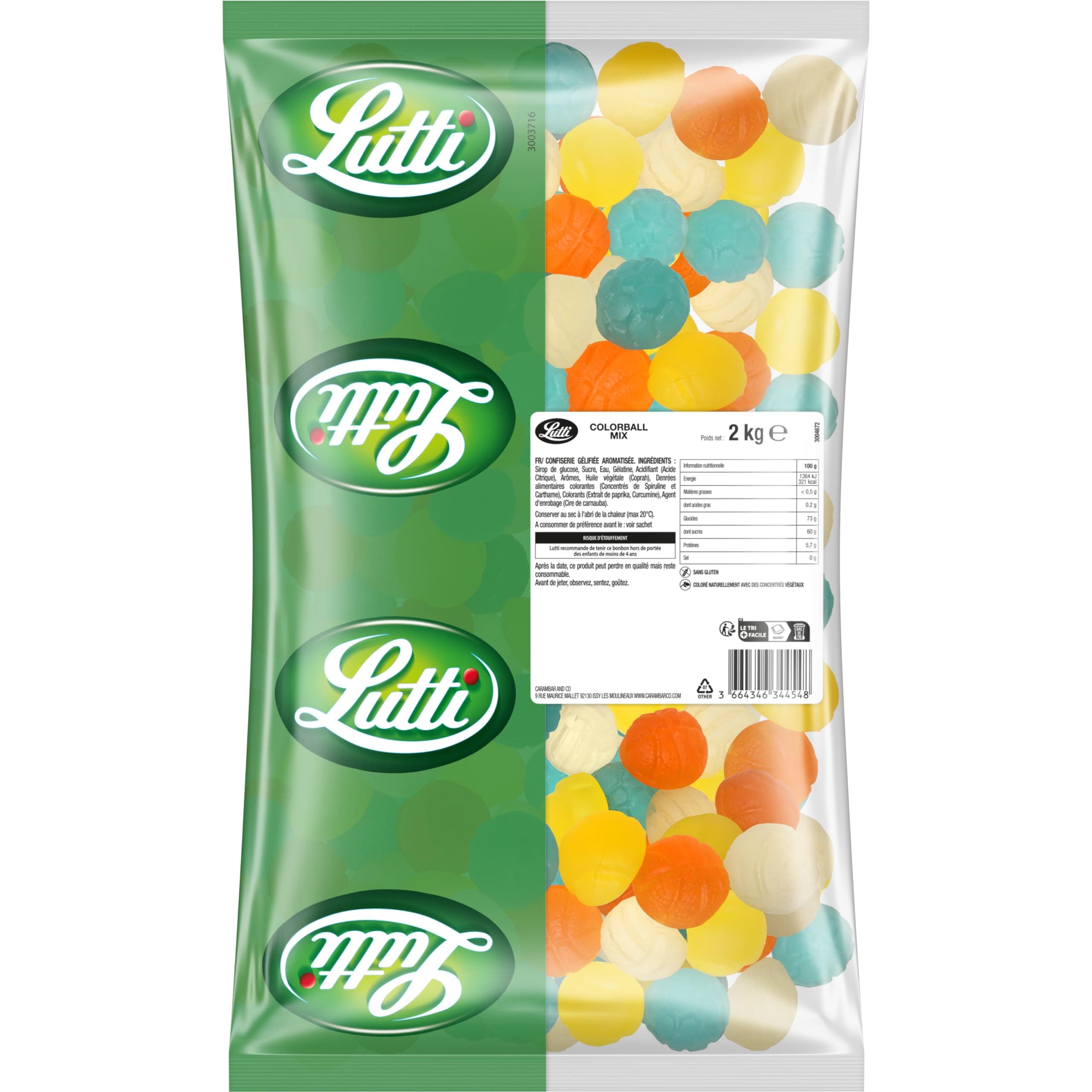 LUTTI Color Ball 2Kg pour Enfants en Plein Air Coloriage Électronique Portatif