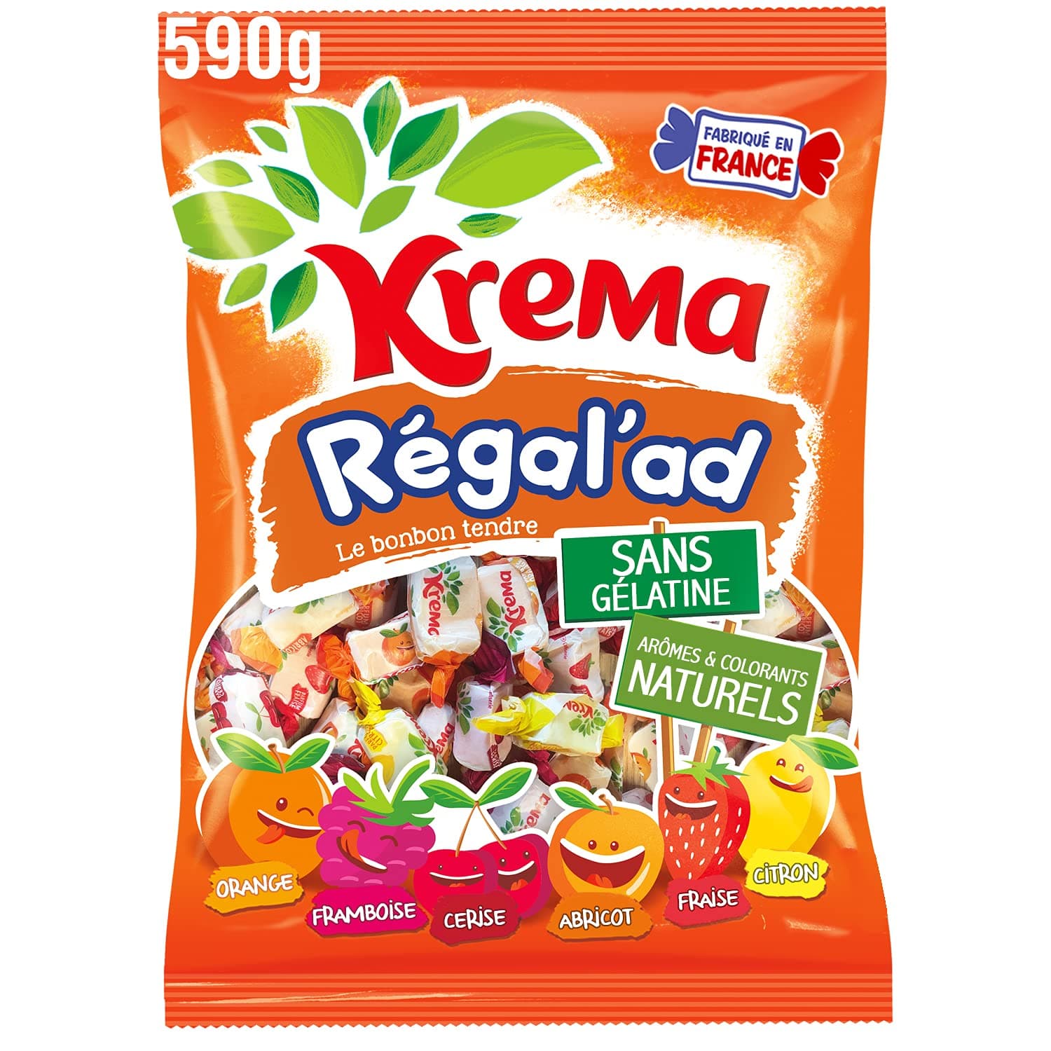 Krema Gommes Multifruits 590g Sucré Naturel Snack Sain pour Enfants Fête École