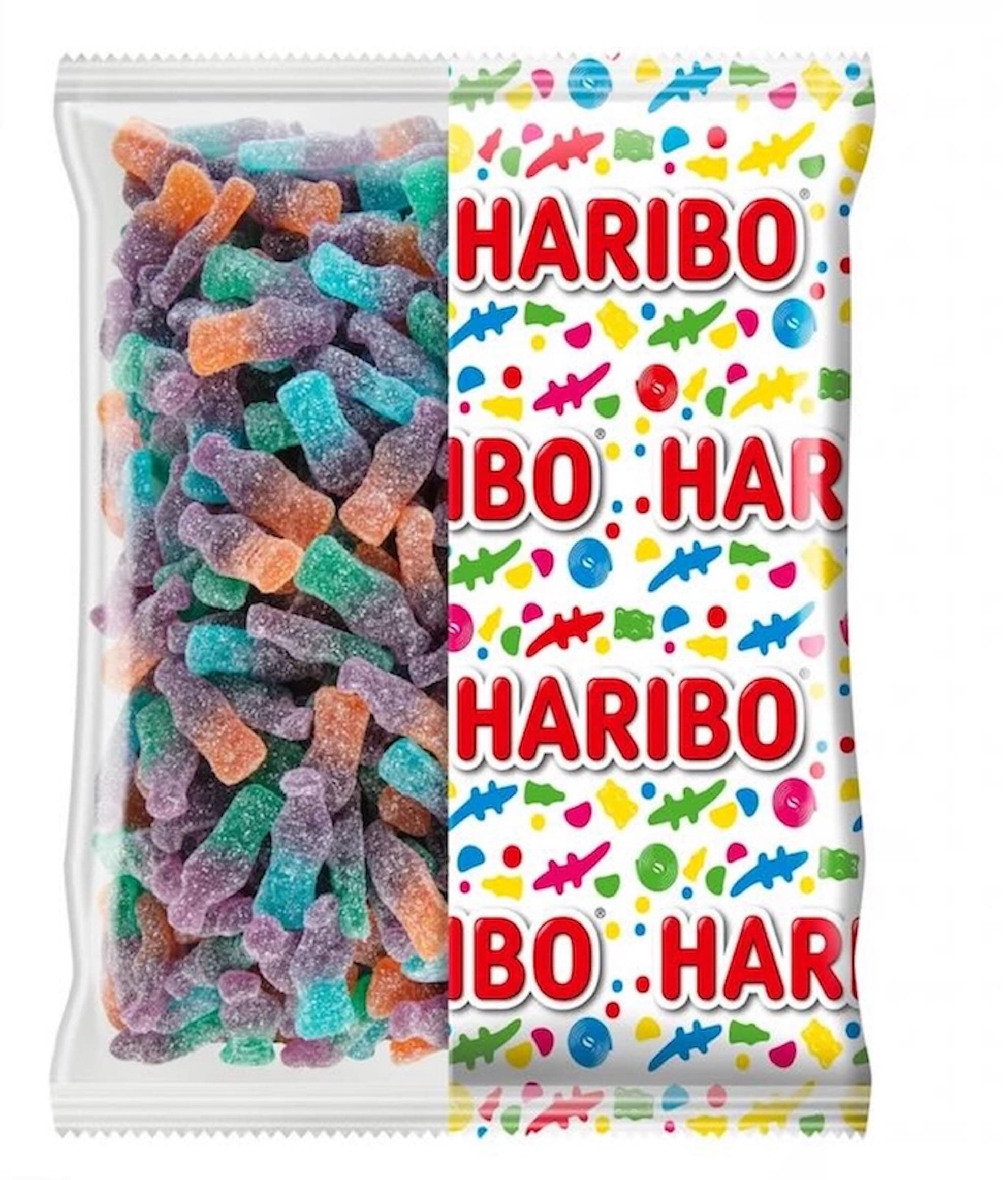HARIBO - Bonbons Piquants Sans Colorants Artificiels - 2 kg Vrac pour 3 Goûts Mystères - Gummy Candy Acidules - Sweet Tr