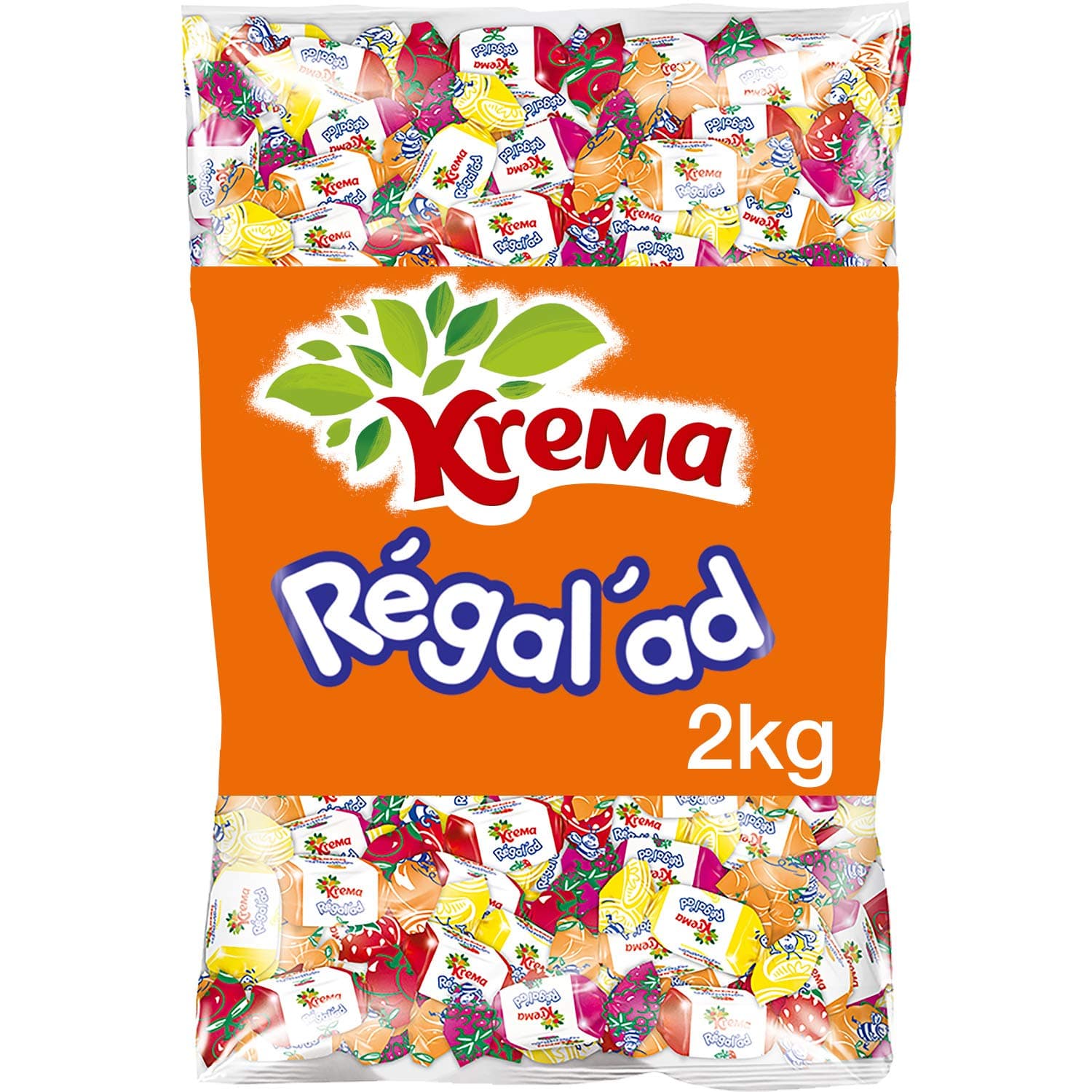 Régal'ad Crème Bonbons 2 Kg pour Enfants en Éducation Scolaire et à la maison Délicieuses et Riches en Goût