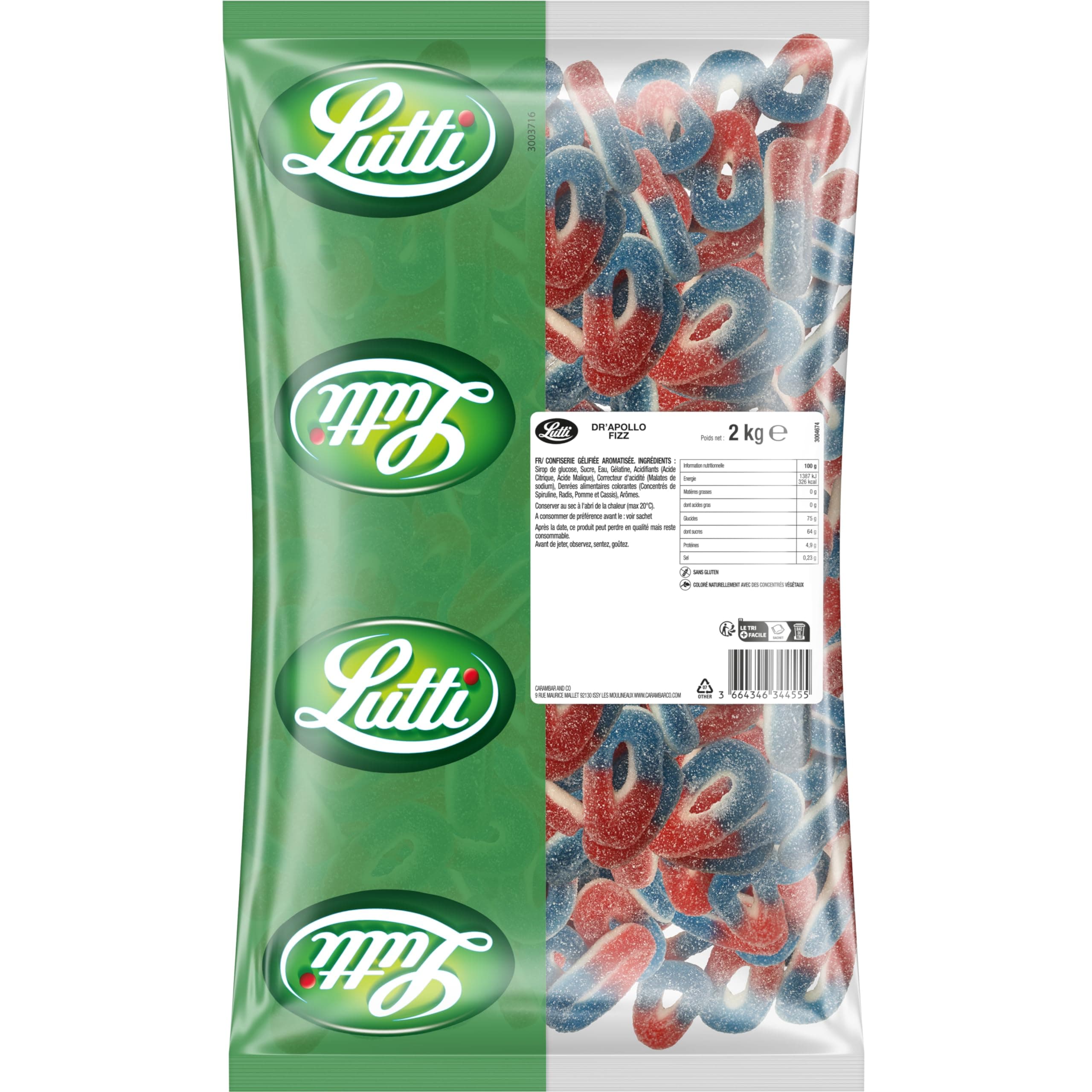 Dr'Apollo Fizz LUTTI 2KgSucrées pour Enfants à Boire sur le Théâtre