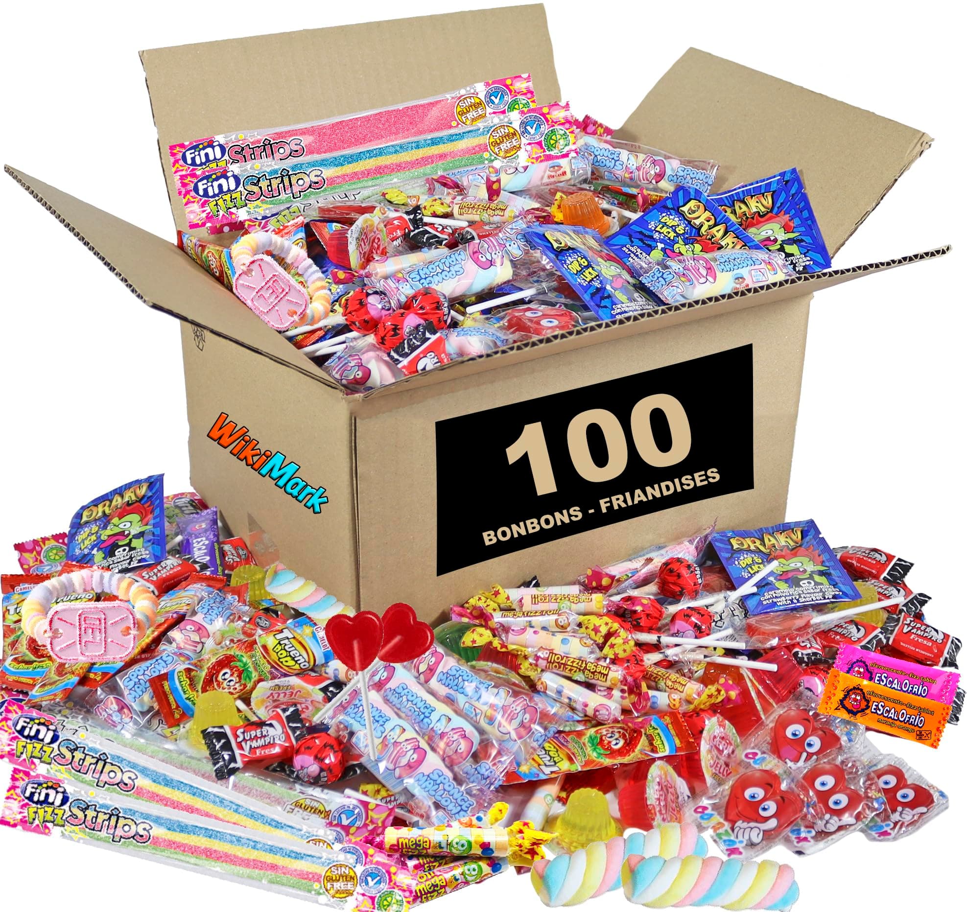 Bonbons WikiMark sans allergènes - Pourremplir sacs d'anniversaire et fêtes - Gluten-Free, Lait-Free