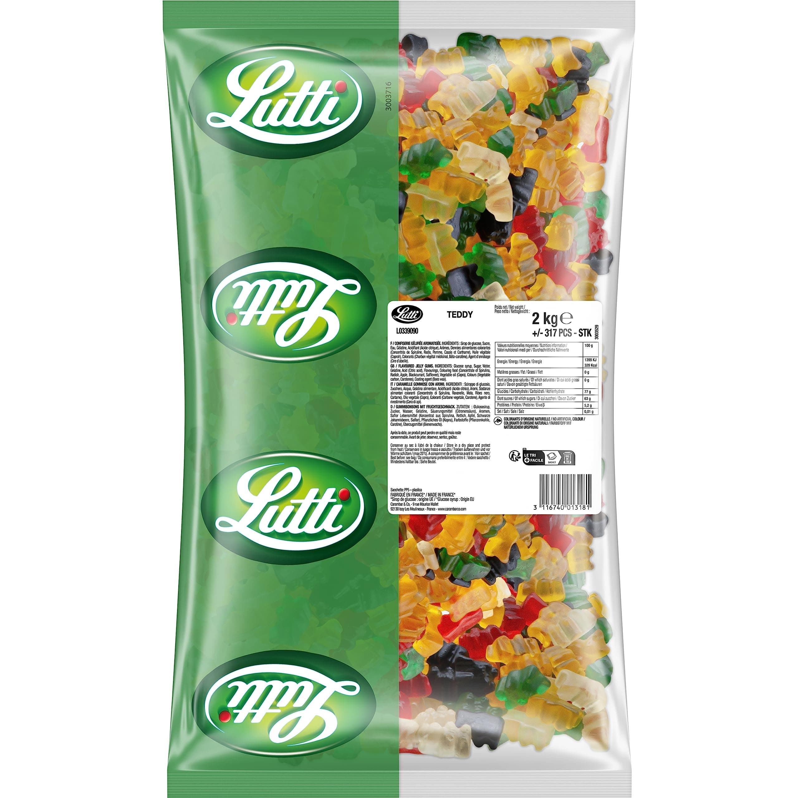Teddy LUTTI 2 kg pour enfants dormir en sécurité et sereinement